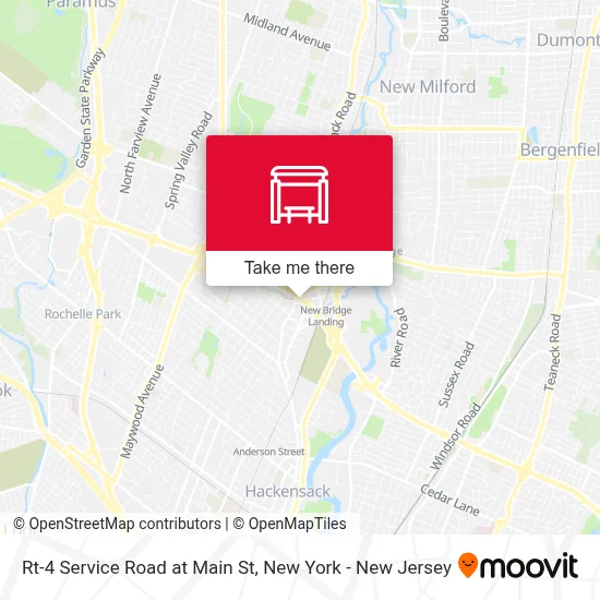 Rt-4 Service Road at Main St map