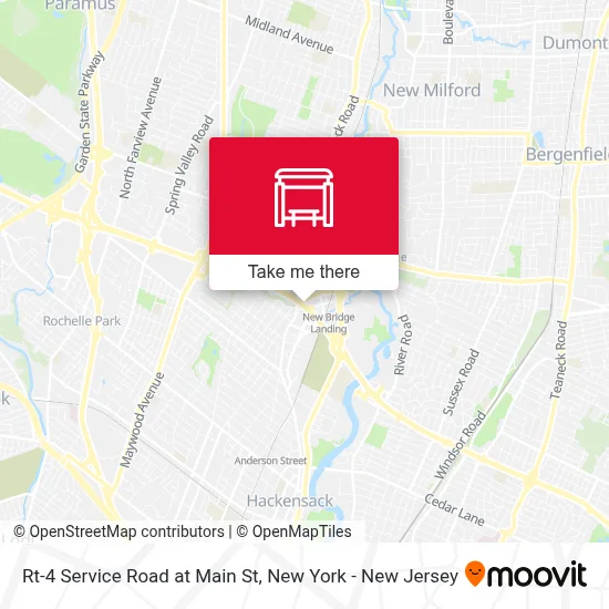 Rt-4 Service Road at Main St map
