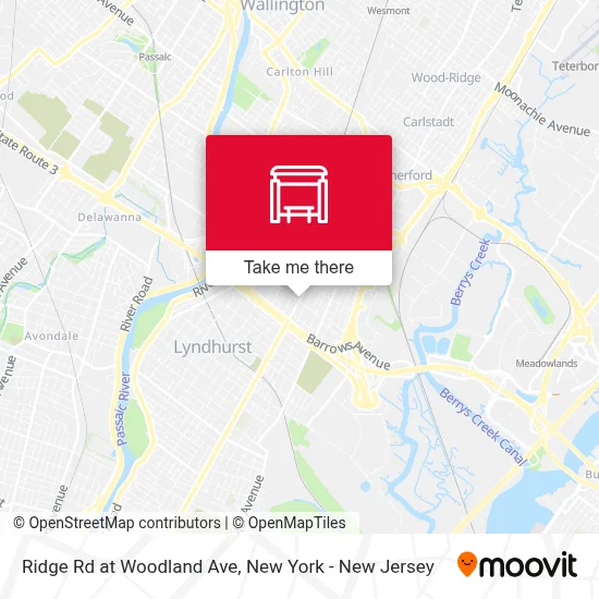 Ridge Rd at Woodland Ave map