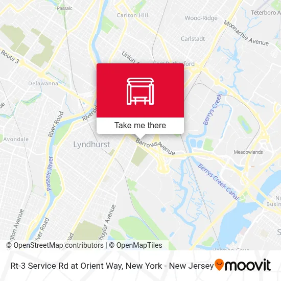 Rt-3 Service Rd at Orient Way map
