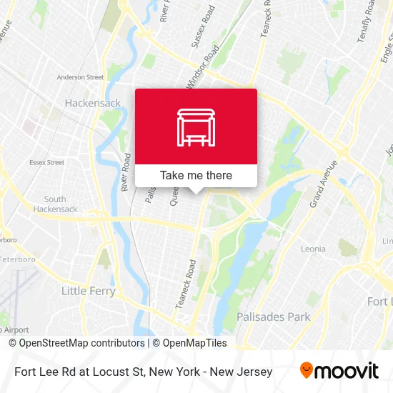 Fort Lee Rd at Locust St map
