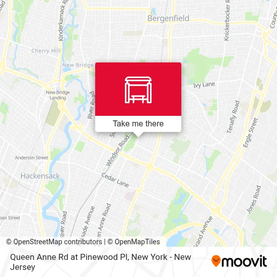 Queen Anne Rd at Pinewood Pl map