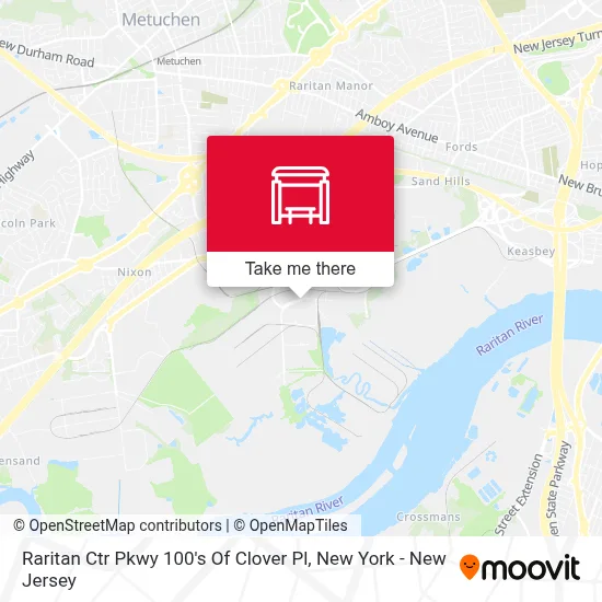 Raritan Ctr Pkwy 100's Of Clover Pl map