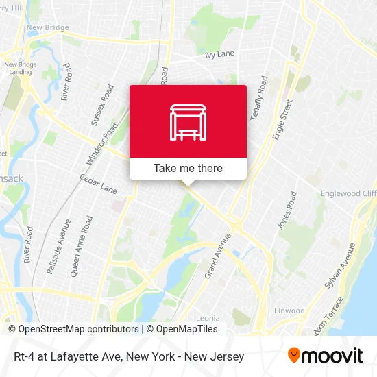 Rt-4 at Lafayette Ave map