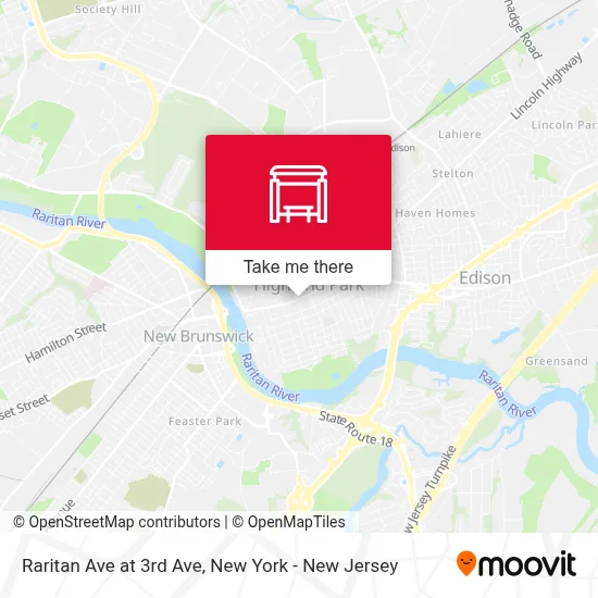 Raritan Ave at 3rd Ave map