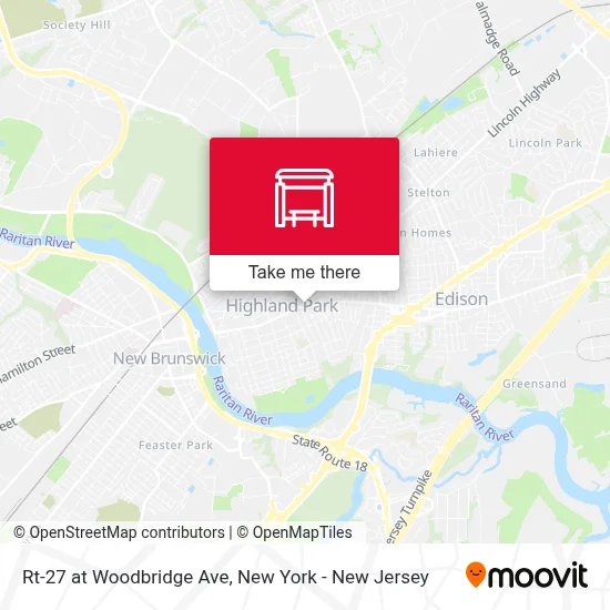 Rt-27 at Woodbridge Ave map