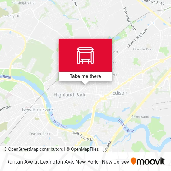 Raritan Ave at Lexington Ave map