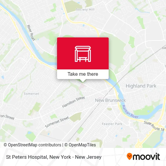 St Peters Hospital map