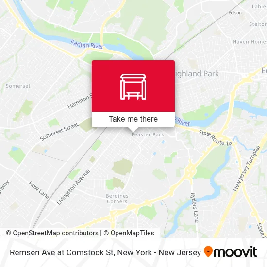 Remsen Ave at Comstock St map