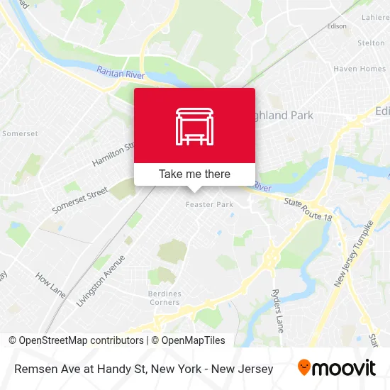Remsen Ave at Handy St map