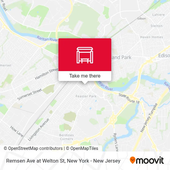Remsen Ave at Welton St map