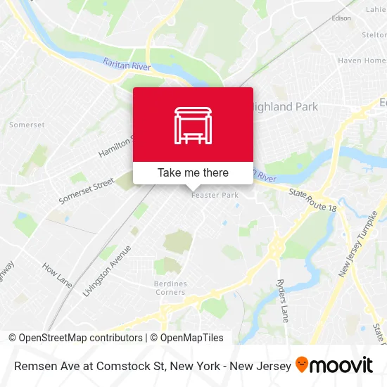 Remsen Ave at Comstock St map