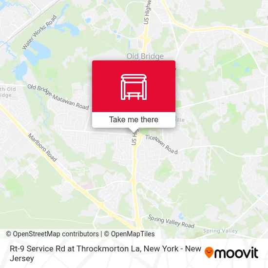 Rt-9 Service Rd at Throckmorton La map