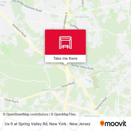 Us-9 at Spring Valley Rd map