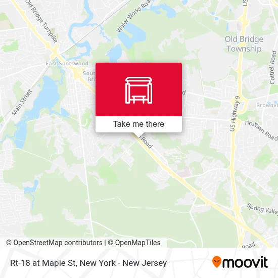 Rt-18 at Maple St map