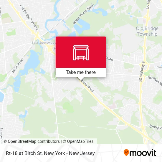 Rt-18 at Birch St map