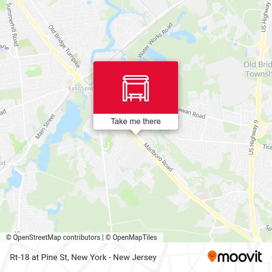 Rt-18 at Pine St map