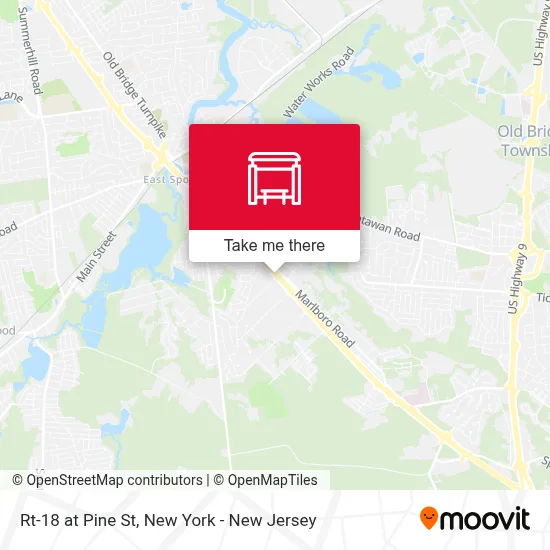 Rt-18 at Pine St map