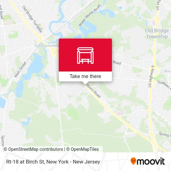 Rt-18 at Birch St map