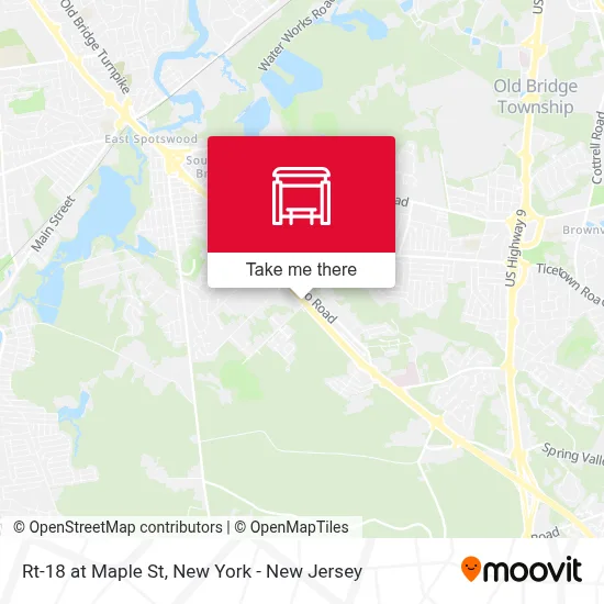 Rt-18 at Maple St map