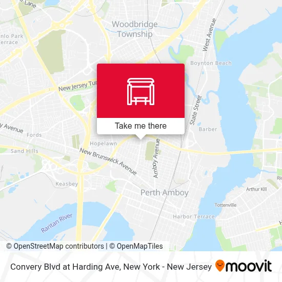 Convery Blvd at Harding Ave map