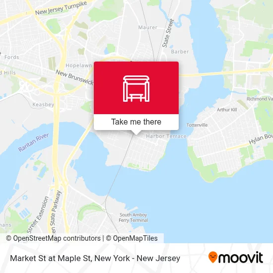 Market St at Maple St map