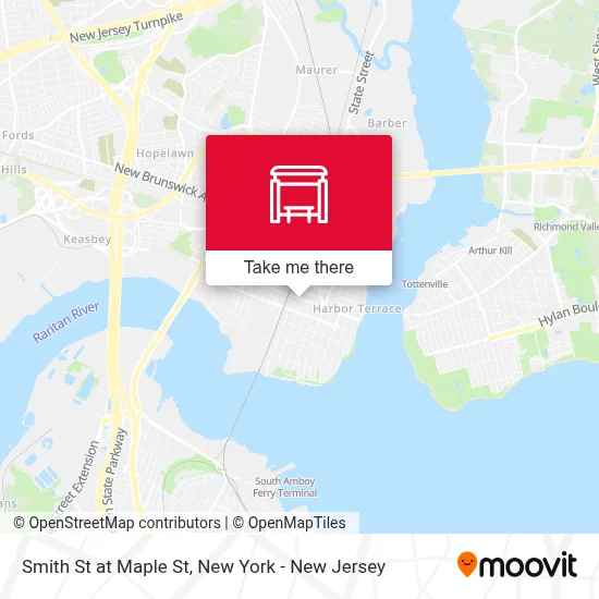 Smith St at Maple St map
