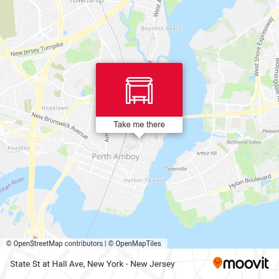 State St at Hall Ave map