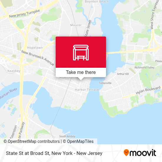 State St at Broad St map