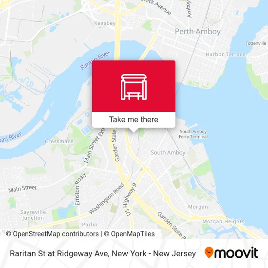 Raritan St at Ridgeway Ave map