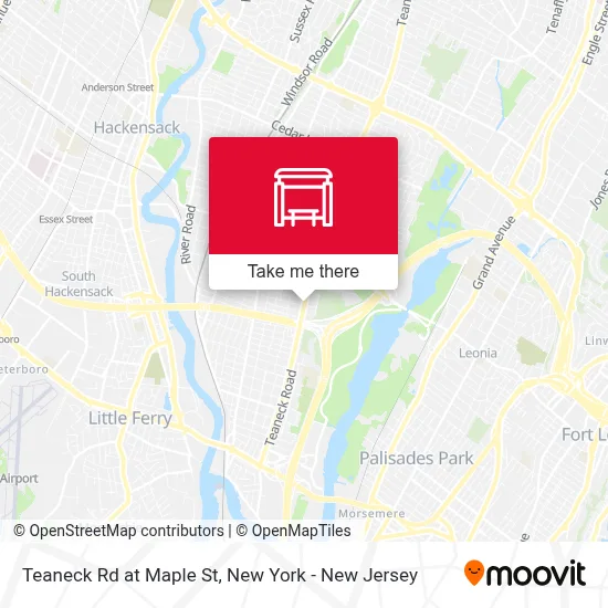 Teaneck Rd at Maple St map