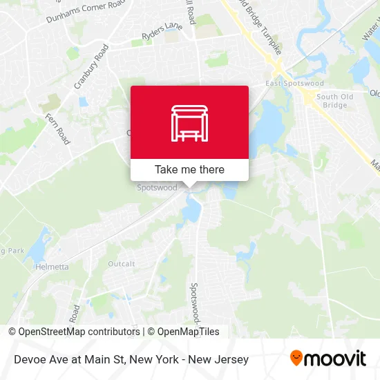 Devoe Ave at Main St map