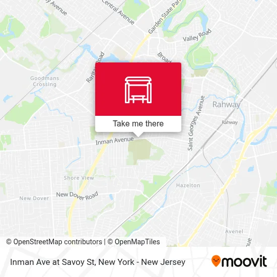 Inman Ave at Savoy St map