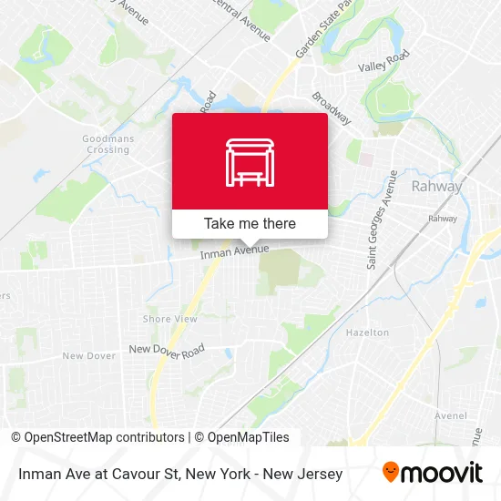 Inman Ave at Cavour St map