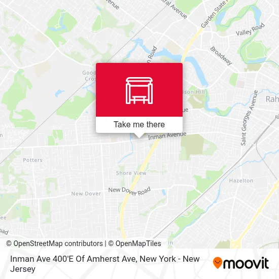 Inman Ave 400'E Of Amherst Ave map