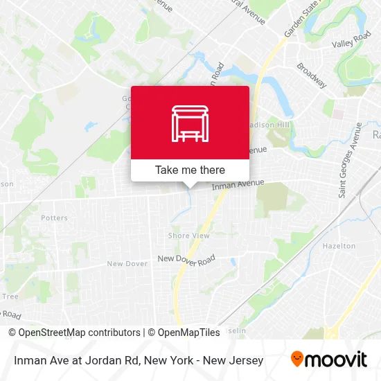 Inman Ave at Jordan Rd map