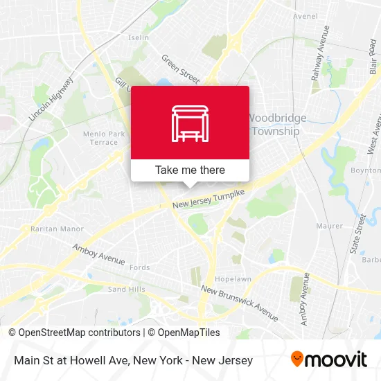 Main St at Howell Ave map