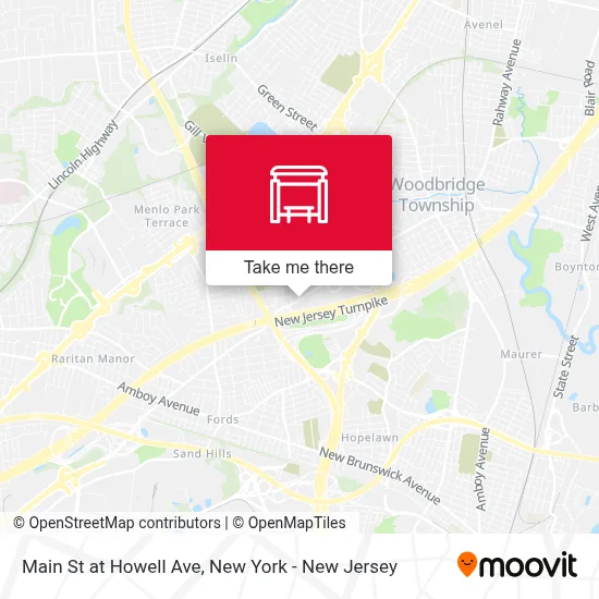 Main St at Howell Ave map