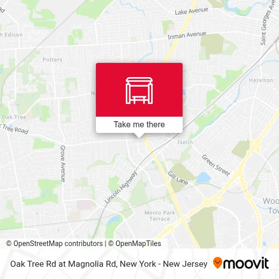 Oak Tree Rd at Magnolia Rd map