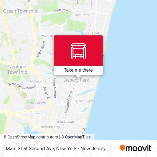 Main St at Second Ave map