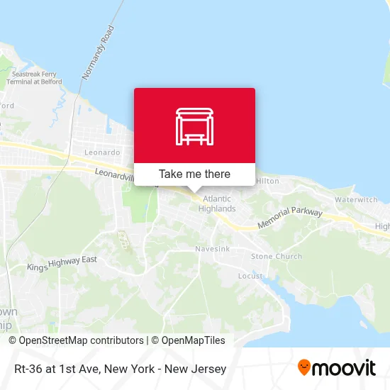 Rt-36 at 1st Ave map