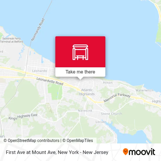 First Ave at Mount Ave map