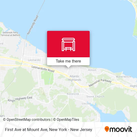 First Ave at Mount Ave map