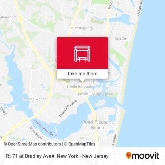 Rt-71 at Bradley Ave# map