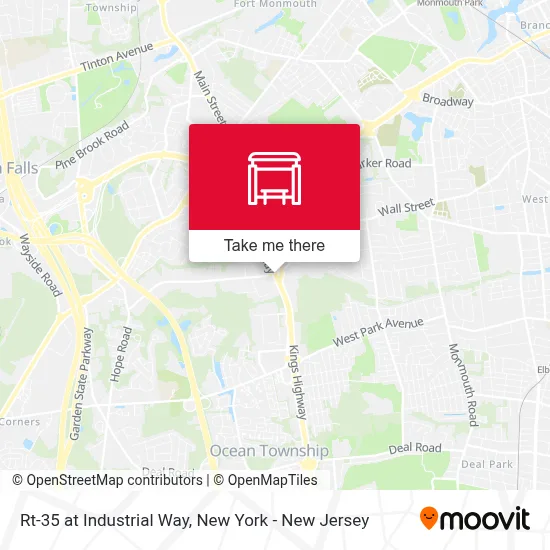 Rt-35 at Industrial Way map