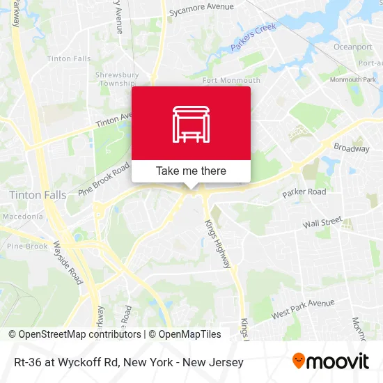 Rt-36 at Wyckoff Rd map