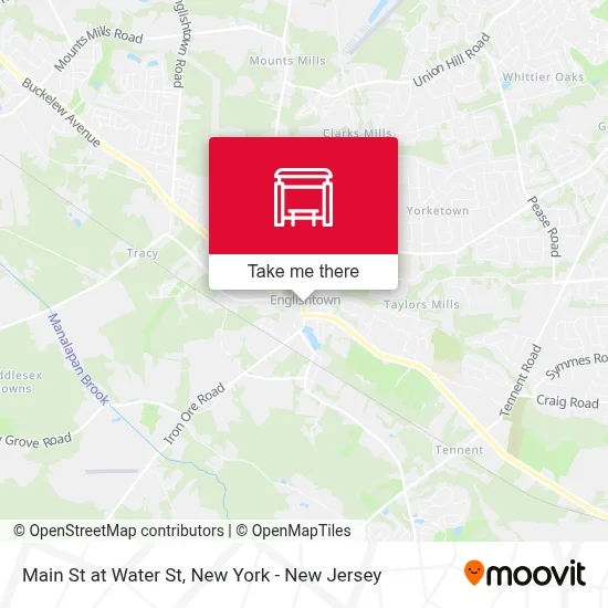 Main St at Water St map
