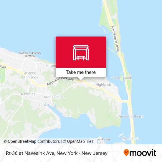 Rt-36 at Navesink Ave map