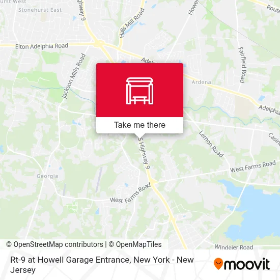 Rt-9 at Howell Garage Entrance map