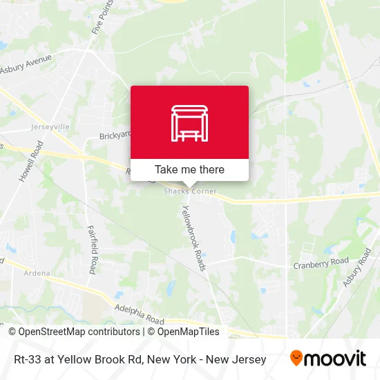 Rt-33 at Yellow Brook Rd map